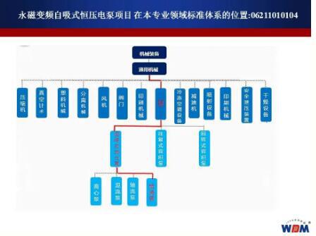永磁變頻離心式恒壓電泵項目 在本專業(yè)領(lǐng)域標(biāo)準(zhǔn)體系的位置